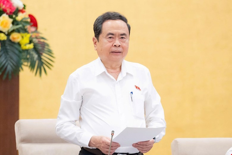 Chủ tịch Quốc hội Trần Thanh Mẫn phát biểu khai mạc Phiên họp. Ảnh: Quốc hội.