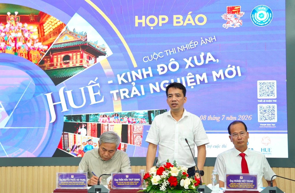 Ông Trần Hữu Thùy Giang, Phó Chủ tịch UBND thành phố Huế, Trưởng Ban Tổ chức Festival Huế, tại lễ phát động.