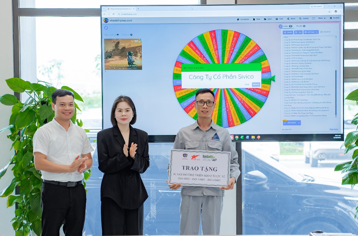 Khu công nghiệp Nam Đình Vũ trao gói hỗ trợ ISO9001-ISO14001-ISO45001. Ảnh: Khu công nghiệp Nam Đình Vũ.