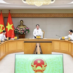 Phó Thủ tướng Lê Tiến Châu chủ trì cuộc họp. Ảnh: TTXVN