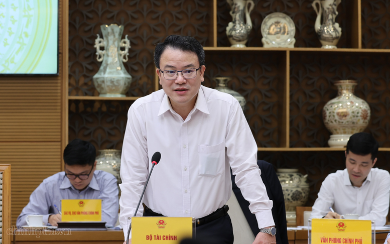 Thứ trưởng Bộ Tài chính Trần Quốc Phương phát biểu - Ảnh: VGP