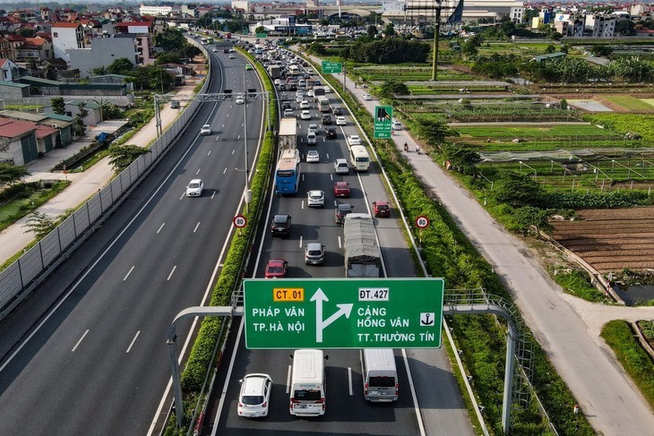 Một đoạn của cao tốc Pháp Vân - Cầu Giẽ.
