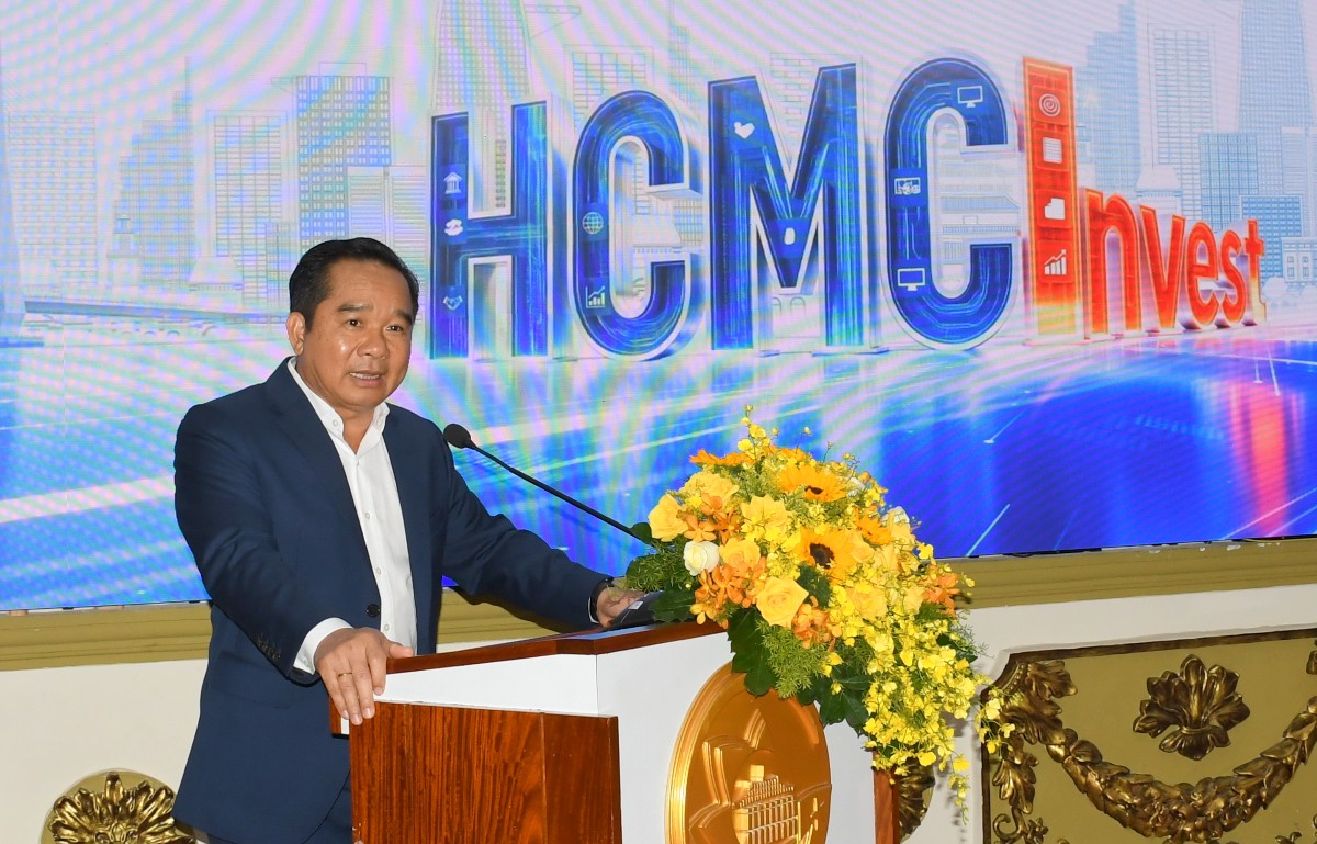 Chủ tịch UBND TP. Hồ Chí Minh Nguyễn Văn Được phát biểu tại lễ công bố
