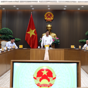 Phó Thủ tướng Thường trực Phạm Gia Túc làm việc với Bộ Tài chính và một số bộ, ngành, hiệp hội - Ảnh: VGP