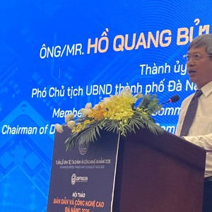Phó Chủ tịch UBND TP. Đà Nẵng Hồ Quang Bửu, phát biểu tại Hội thảo - Ảnh: Ngô Anh Văn.