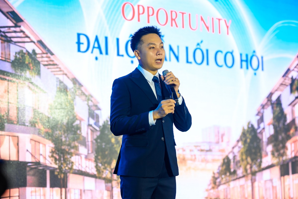 Ông Đặng Hữu Phát - Giám đốc Kinh doanh Nam Long Mekong phát biểu tại lễ ra mắt sản phẩm mới. Ảnh: Nam Long.