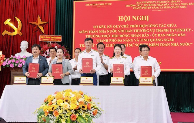 Kiểm toán nhà nước ký kết Quy chế phối hợp với tỉnh Quảng Ngãi.