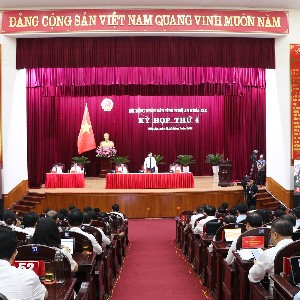 Quang cảnh kỳ họp thứ 4, HĐND tỉnh Nghệ An khóa XIX nhiệm kỳ 2026 – 2031 chiều 13/7/2026. Ảnh: Cổng thông tin điện tử tỉnh Nghệ An