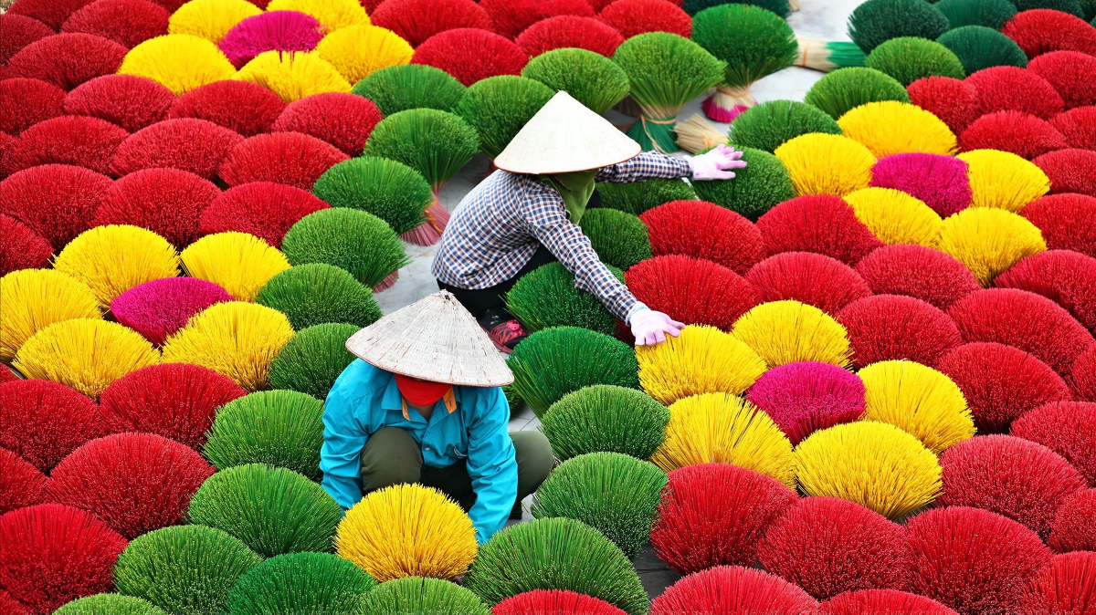 Làng làm hương Quảng Phú Cầu, Hà Nội. Ảnh minh họa (Nguồn: Báo ảnh Việt Nam)
