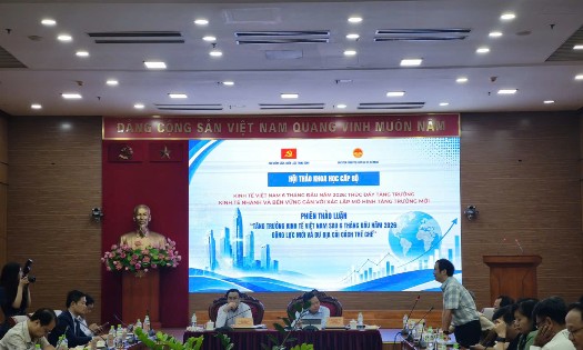 Toàn cảnh Hội thảo khoa học cấp Bộ với chủ đề “Kinh tế 6 tháng đầu năm 2026: Những kết quả ban đầu trong xác lập mô hình tăng trưởng mới” ngày 14/7. Hội thảo nằm trong khuôn khổ các hoạt động khoa học của Ban Chính sách, chiến lược Trung ương năm 2026 - Ảnh: DH.
