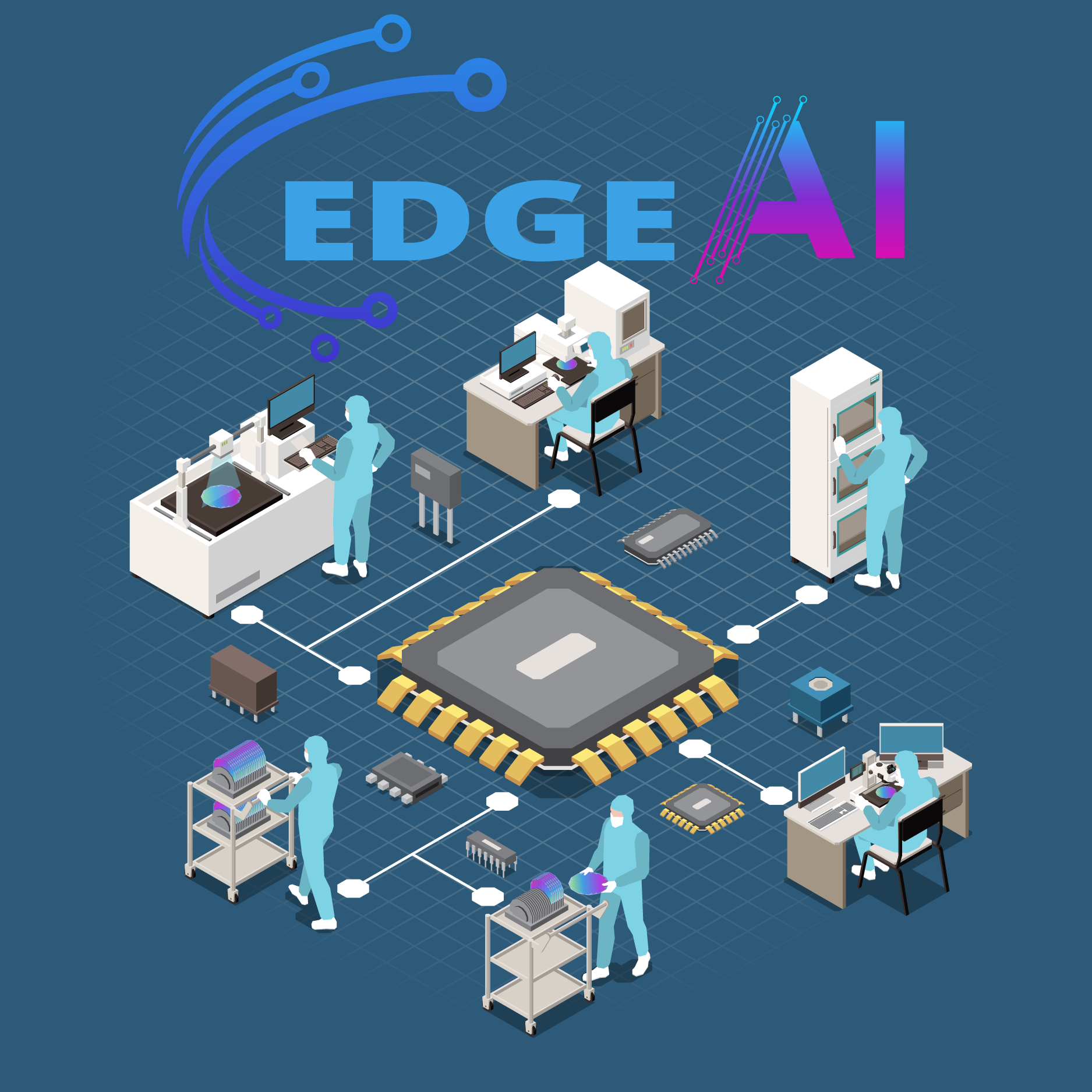 Edge AI giúp giảm độ trễ, tiết kiệm băng thông, tăng cường bảo mật dữ liệu. Ảnh minh họa