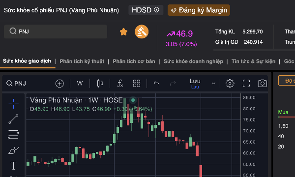 PNJ bất ngờ đảo chiều ngoạn mục: Cổ phiếu kịch trần sau chuỗi ngày bốc hơi gần một nửa giá trị