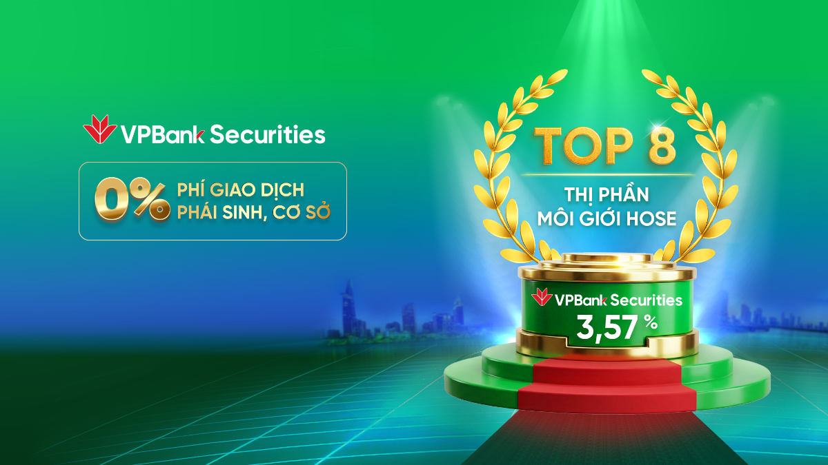 VPBankS đạt top 8 thị phần HoSE trong quý 2/2026. (Ảnh: VPBankS).