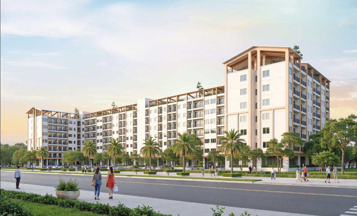 Phối cảnh Dự án Nhà ở xã hội tại Khu đô thị Cồn Tiến - Ảnh: DPG