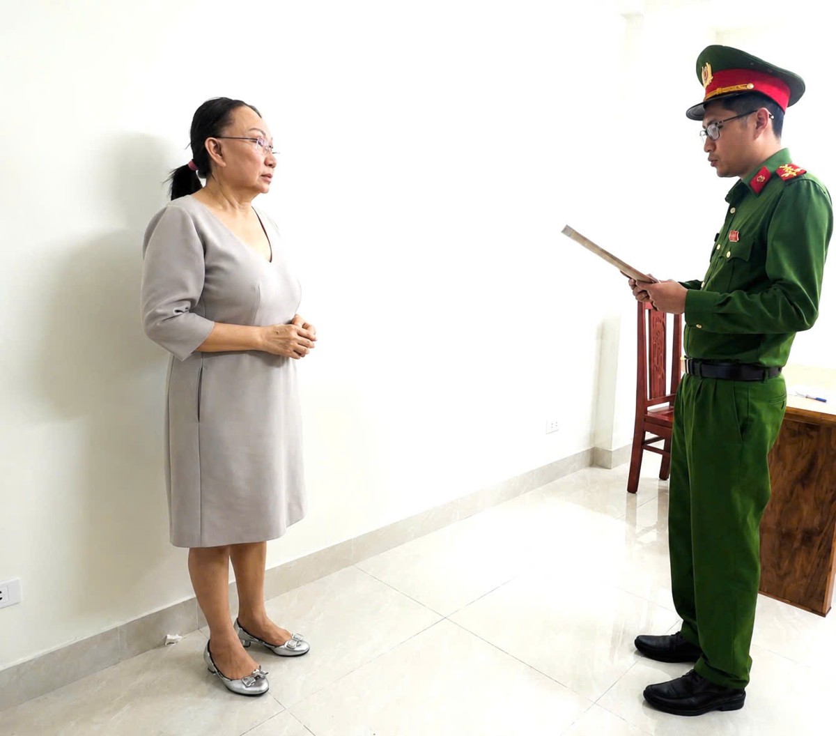 Đối tượng Lê Thị Ngọc Mỹ (chủ tiệm vàng Kim Lý) - Ảnh: Công an cung cấp