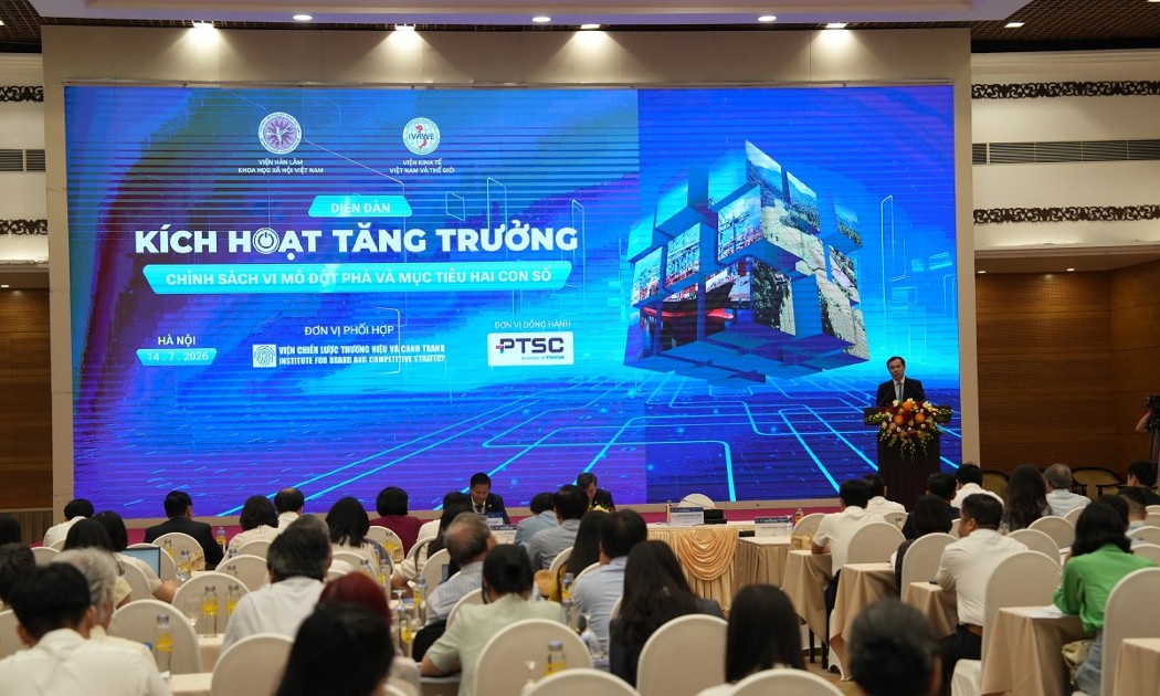 Toàn cảnh Diễn đàn “Kích hoạt tăng trưởng: Chính sách vi mô đột phá và mục tiêu hai con số”. Ảnh: Vũ Khuê.