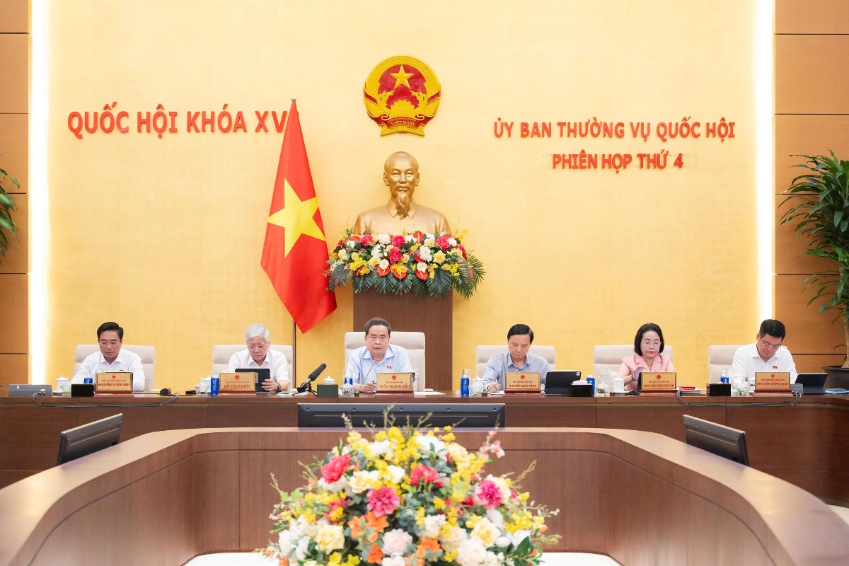 Chủ tịch Quốc hội Trần Thanh Mẫn chủ trì phiên họp. Nguồn: Cổng thông tin điện tử Quốc hội