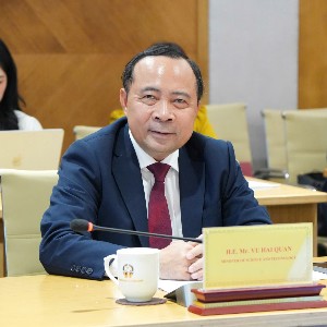 Bộ trưởng Bộ Khoa học và Công nghệ Vũ Hải Quân - Ảnh:MST.