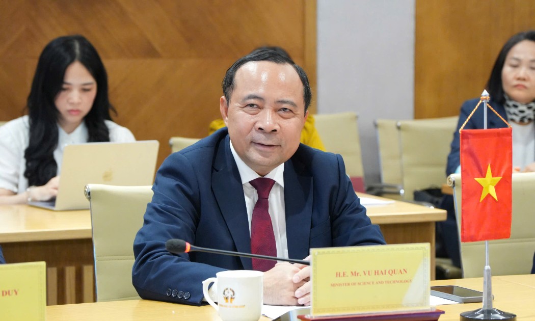 Bộ trưởng Bộ Khoa học và Công nghệ Vũ Hải Quân - Ảnh:MST.