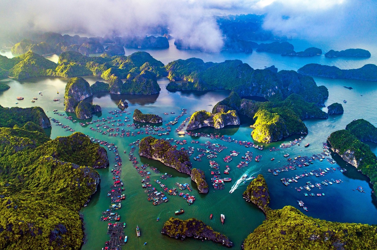 Làng chài Cái Bèo là một trong những ngôi làng nổi cổ lớn nhất cả nước ở thời tiền sử. Ảnh: Catba.com