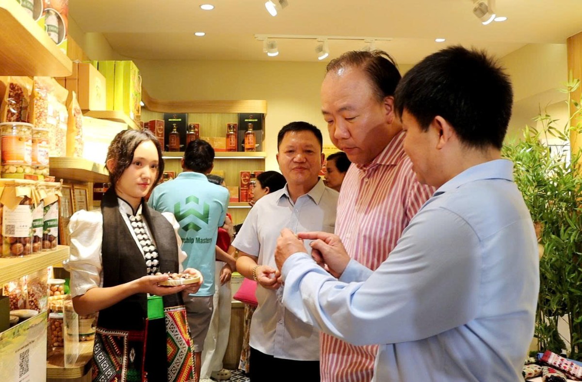 Ông Trần Hữu Linh, Cục trưởng Cục Quản lý và Phát triển thị trường trong nước tham dự chương trình. Ảnh: Cục Quản lý và Phát triển thị trường trong nước.