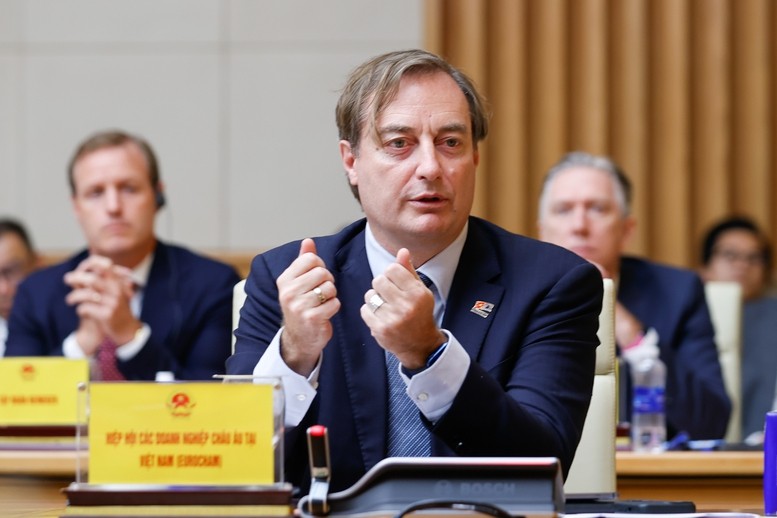 Ông Bruno Jaspaert, Chủ tịch EuroCham. Ảnh: Nhật Bắc/VGP.