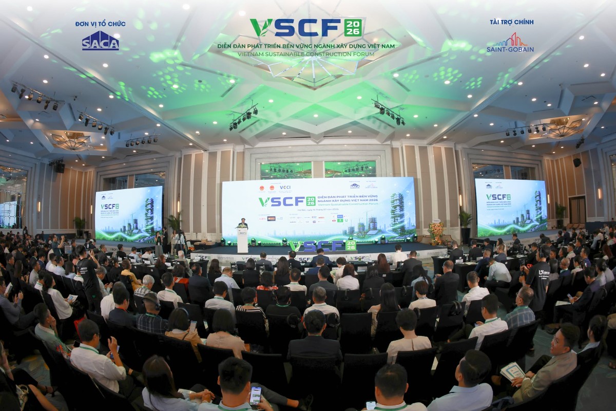 Toàn cảnh Diễn đàn Phát triển Bền vững Ngành Xây dựng Việt Nam (VSCF) 2026. Ảnh: VSCF