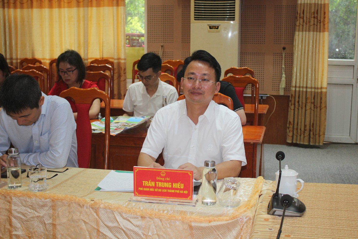 Ông Trần Trung Hiếu: "Hà Nội và Tuyên Quang cần phối hợp xúc tiến, quảng bá theo một thông điệp chung". Ảnh: Chu Khôi.