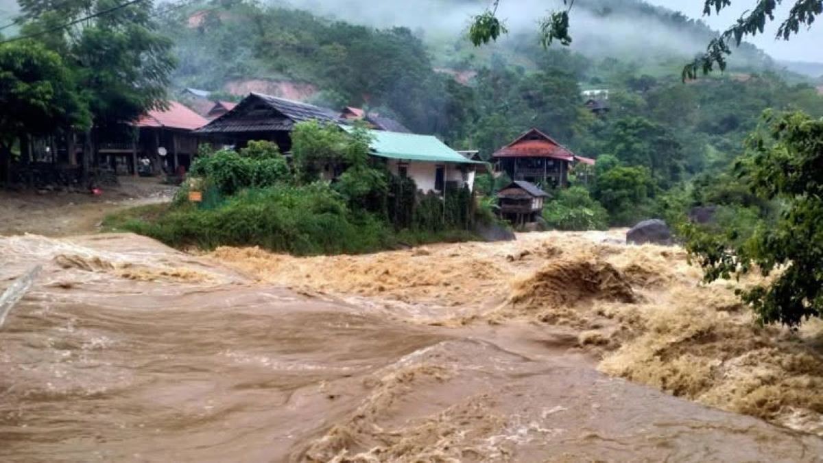 Mưa lũ tại tỉnh Lai Châu. Ảnh: Cục Quản lý đê điều và Phòng chống thiên tai.