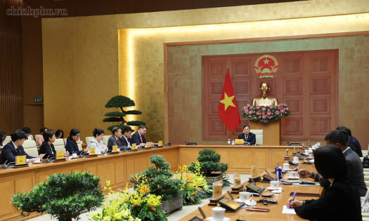 Quang cảnh buổi làm việc. Ảnh: VGP/Phương Nguyên