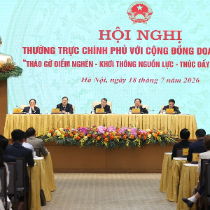 Thủ tướng cùng các Phó Thủ tướng chủ trì Hội nghị (Ảnh: VGP/Nhật Bắc).