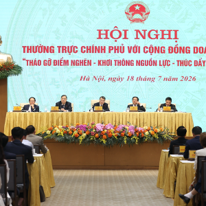 Thủ tướng cùng các Phó Thủ tướng chủ trì Hội nghị - Ảnh: VGP/Nhật Bắc