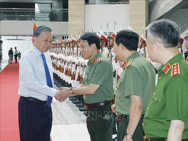 Tổng Bí thư, Chủ tịch nước Tô Lâm đến dự buổi gặp mặt - Ảnh: TTXVN
