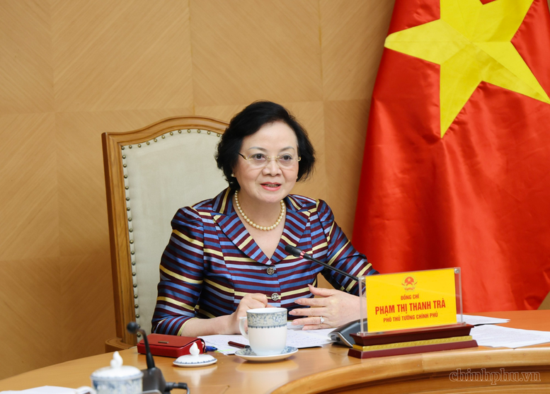 Phó Thủ tướng Phạm Thị Thanh Trà chỉ đạo tại cuộc làm việc. Ảnh: VGP.