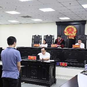 Quang cảnh phiên tòa ngày 20/7. Ảnh: Như Nguyệt.