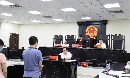 Quang cảnh phiên tòa ngày 20/7. Ảnh: Như Nguyệt.