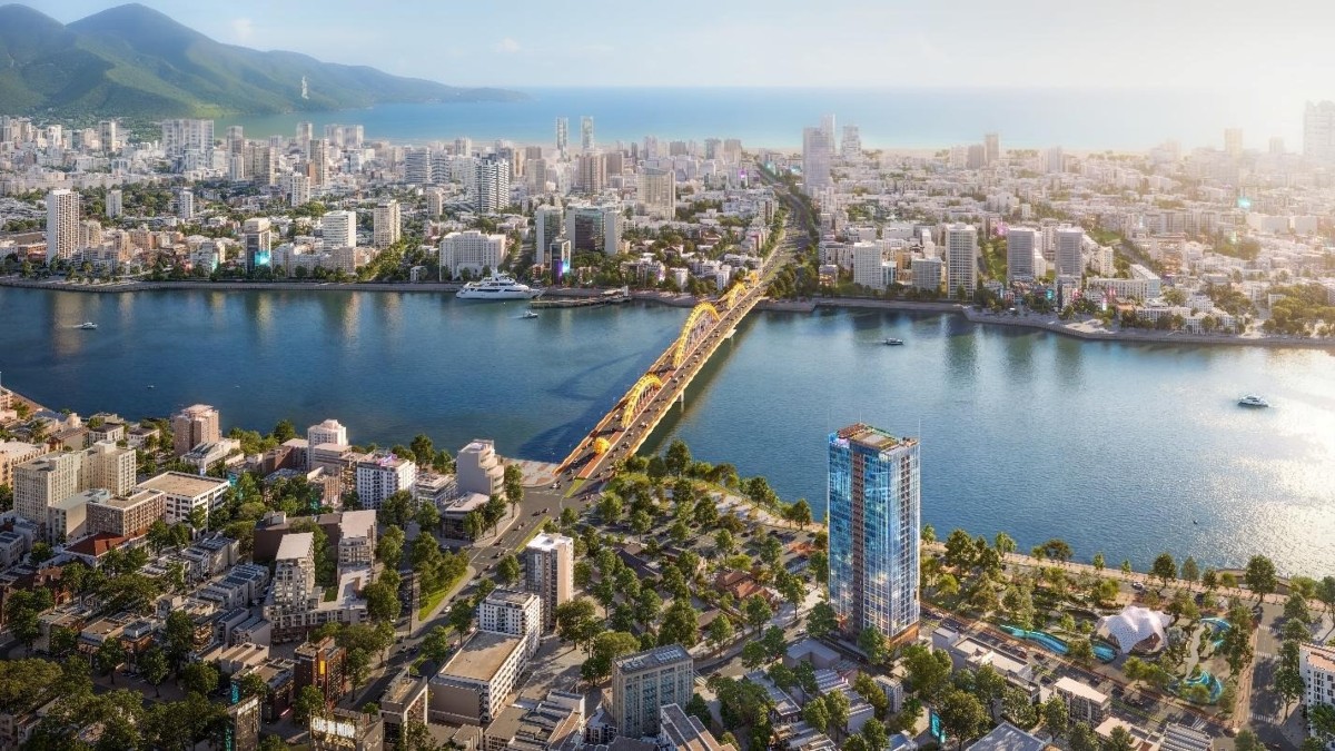 M Riverside Danang – dự án tiêu biểu cho mô hình Work-Live-Resort mang đến giá trị kép cho nhà đầu tư. Ảnh phối cảnh dự án.
