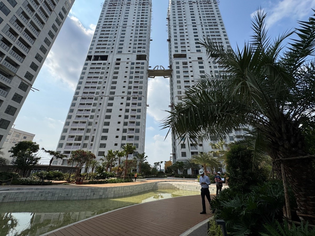 Skyline Central đang hoàn thiện để bàn giao trong năm 2026. Ảnh dự án.