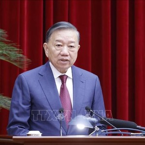 Tổng Bí thư, Chủ tịch nước Tô Lâm phát biểu khai mạc Hội nghị lần thứ ba Ban Chấp hành Trung ương Đảng khoá XIV. Ảnh: Thống Nhất/TTXVN.