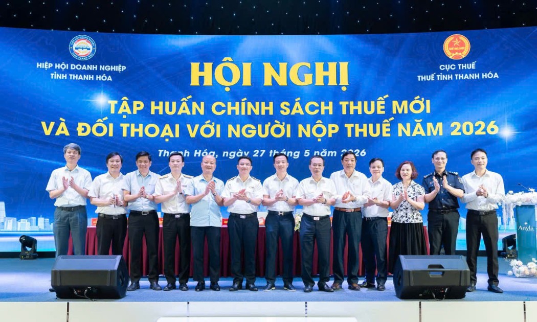 Hội nghị đối thoại với Người nộp thuế (ảnh: Thuế tỉnh Thanh Hóa)
