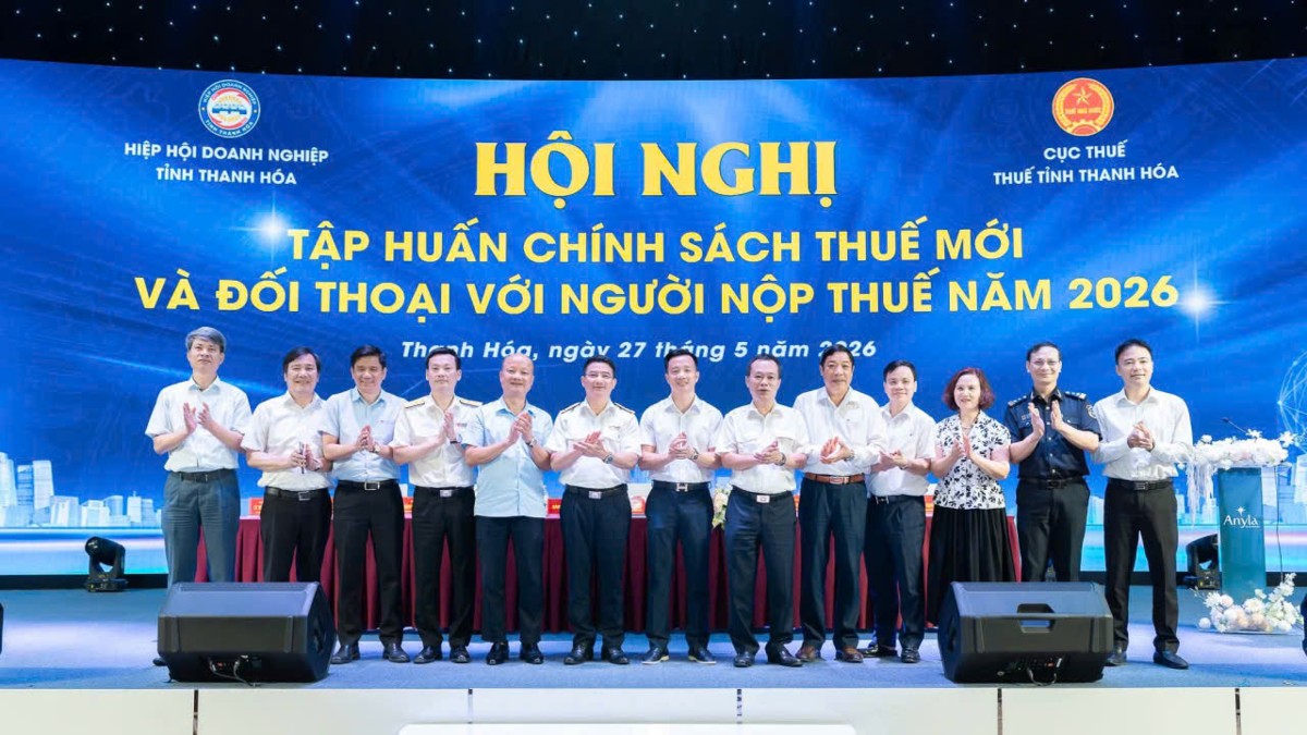 Hội nghị đối thoại với Người nộp thuế (ảnh: Thuế tỉnh Thanh Hóa)
