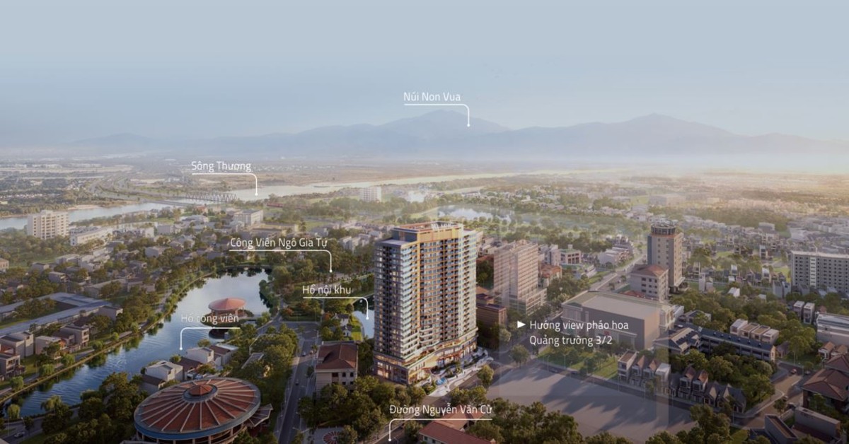 The Parc One sở hữu vị trí đắt giá giữa tâm mạch kết nối của phố cổ Bắc Giang. Ảnh phối cảnh dự án.