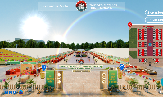 Không gian triển lãm trực tuyến giúp người tiêu dùng dễ dàng tham quan, tìm hiểu và mua sắm đặc sản Hà Tĩnh chỉ với vài thao tác trên thiết bị kết nối internet. Ảnh: Nguyễn Thuấn