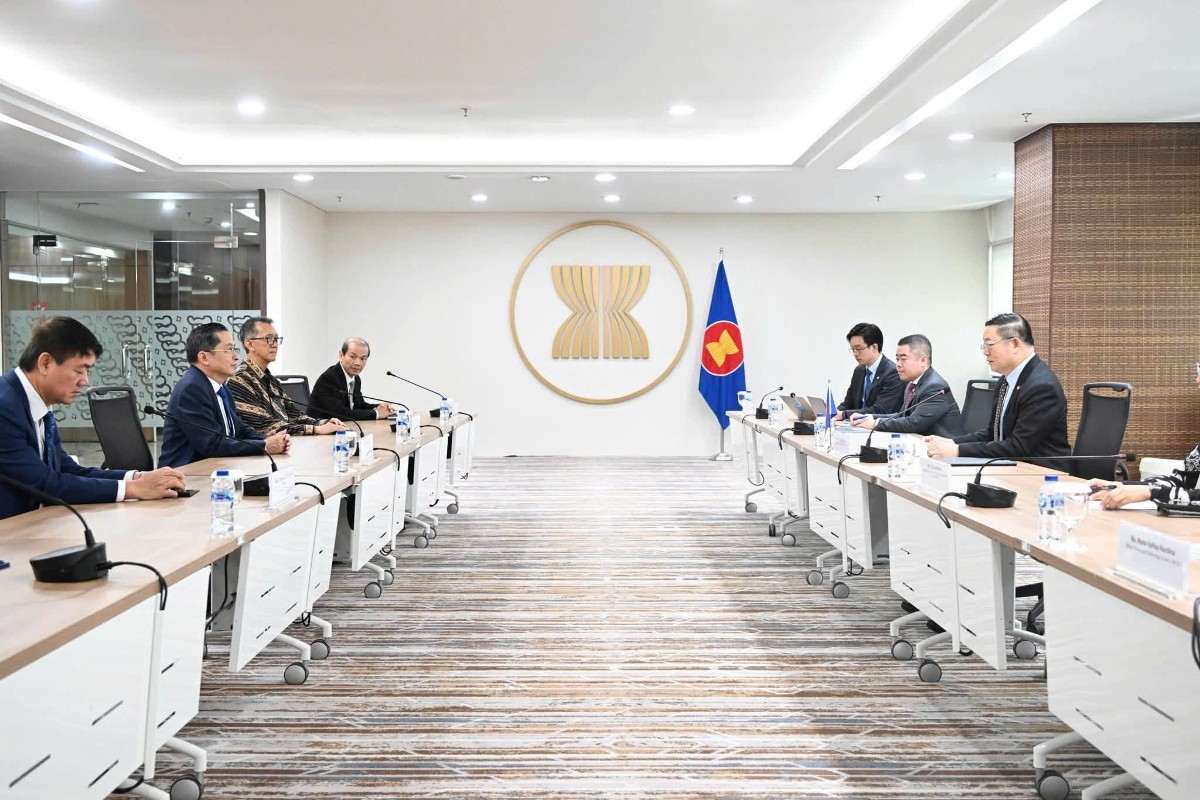 CT Group đề xuất các sáng kiến công nghệ chiến lược với Tổng Thư ký ASEAN. Ảnh: CT Group.