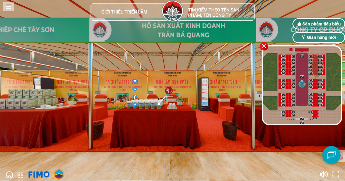 Triển lãm quy tụ 68 gian hàng với 131 sản phẩm OCOP, sản phẩm công nghiệp nông thôn tiêu biểu và đặc sản của tỉnh Hà Tĩnh. Ảnh: Nguyễn Thuấn