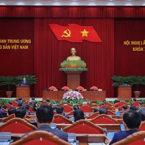 Tổng Bí thư, Chủ tịch nước Tô Lâm phát biểu bế mạc Hội nghị lần thứ ba của Ban Chấp hành Trung ương Đảng khóa XIV. Ảnh: VGP.