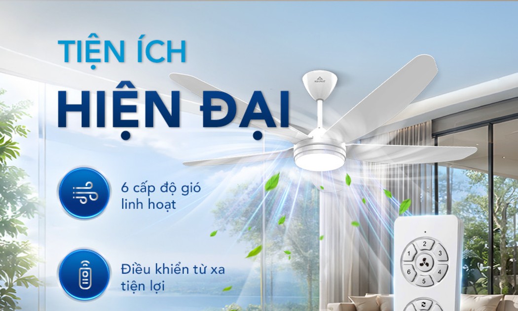 Điện máy Gia dụng Hòa Phát ra mắt dòng quạt trần cho mùa nắng nóng. Ảnh: Hòa Phát.