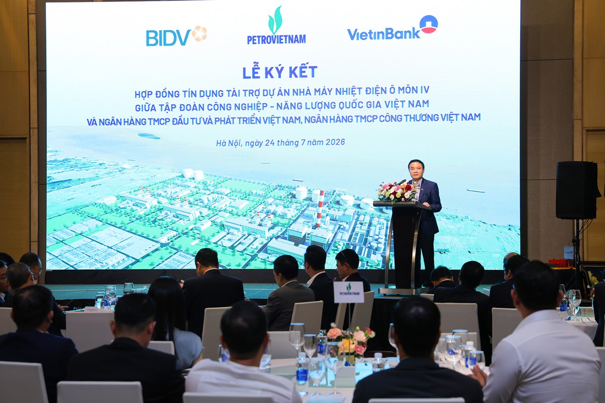 Chủ tịch HĐTV Petrovietnam Lê Ngọc Sơn phát biểu tại lễ ký. Ảnh: Petrovietnam.