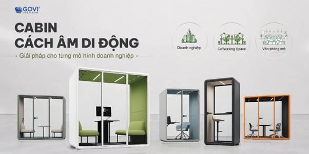 Cabin cách âm di động - Giải pháp cho từng mô hình doanh nghiệp. Ảnh: Govi.