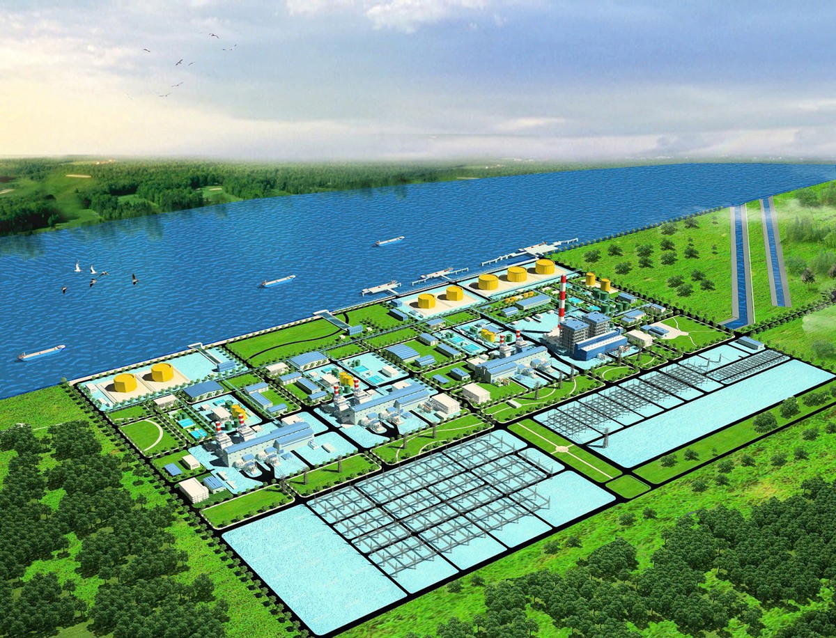 Phối cảnh tổng thể cụm Nhà máy điện Ô Môn. Ảnh: Petrovietnam.